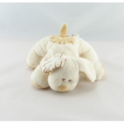 Doudou chien beige marron mouchoir Calins MAXITA