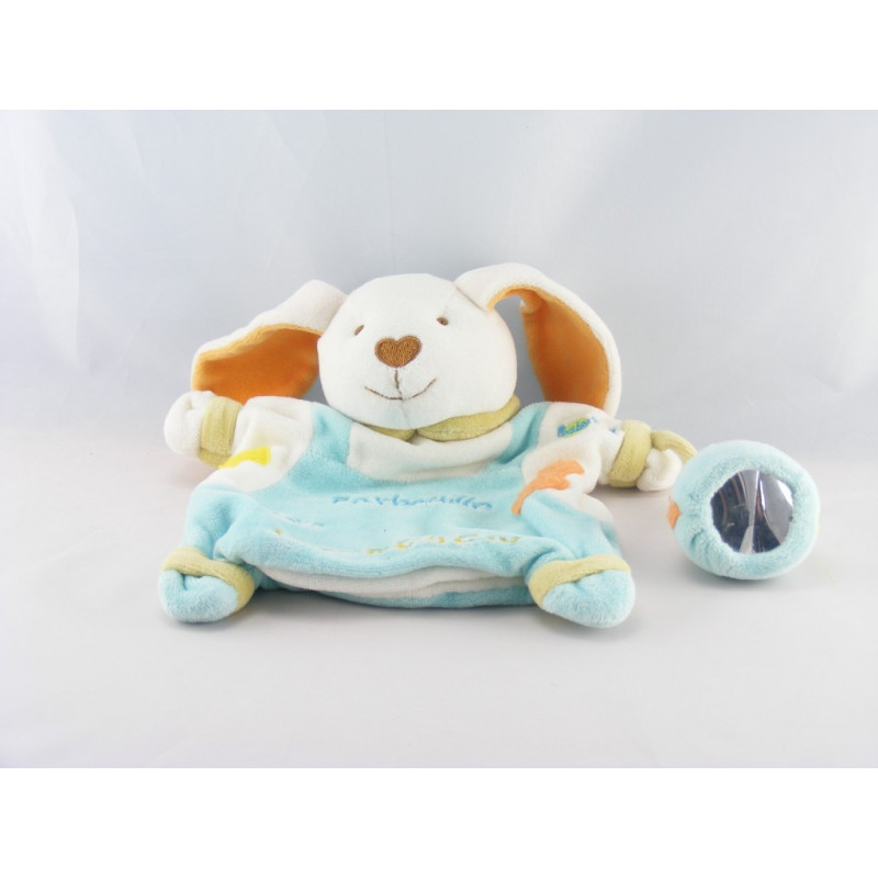 Doudou plat lapin Barbouille bleu BABY NAT