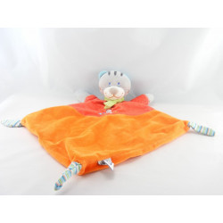 Doudou plat vache rose pois chat brodé MOTS D'ENFANTS