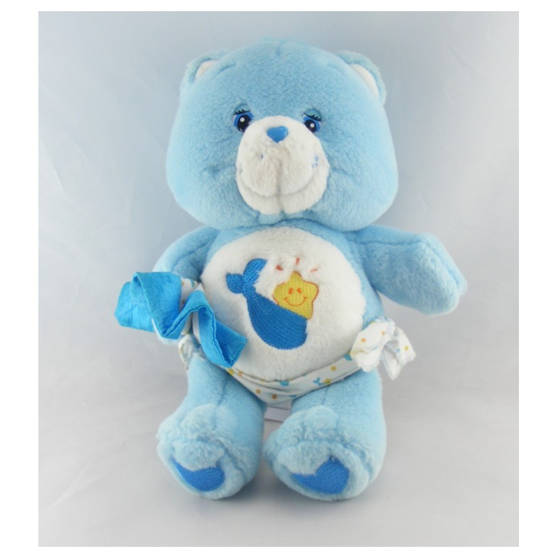 Peluche Bisounours bleu avec couche Ti Coquin CARE BEARS