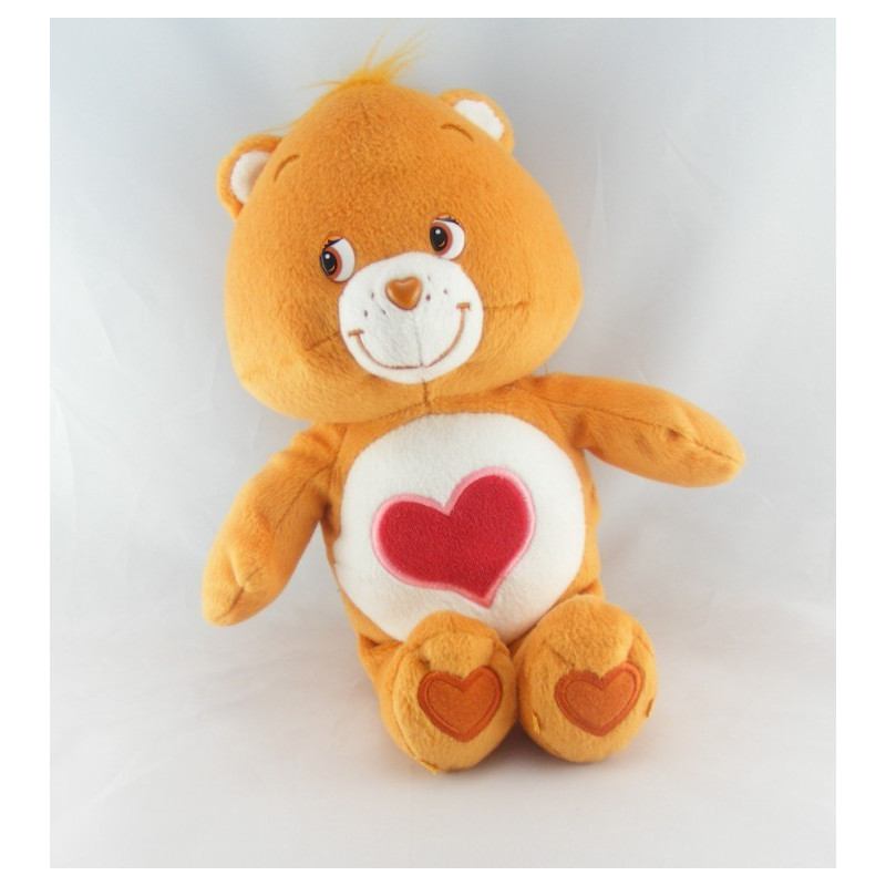 Peluche Bisounours orange coeur Grosbisous CARE BEARS