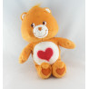 Peluche Bisounours orange coeur Grosbisous CARE BEARS