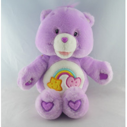 Peluche Bisounours mauve Grosami arc en ciel CARE BEARS