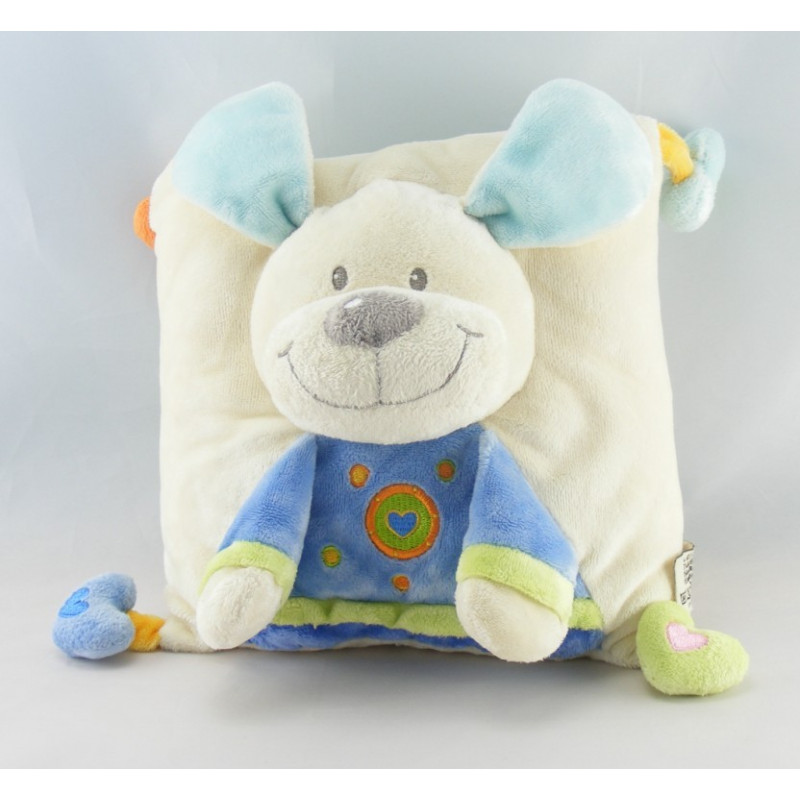 Doudou chien bleu coeur NICOTOY VETIR