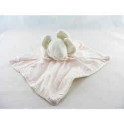 Doudou Souris blanche robe rose rayé MOULIN ROTY