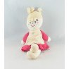 Doudou poupée fille béret et cape rose SUCRE D'ORGE