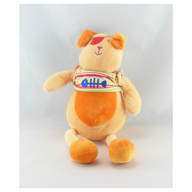 Doudou chien lapin orange NOUNOURS