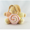 Doudou ours patapouf orange bleu Spirale LOLLIES KALOO
