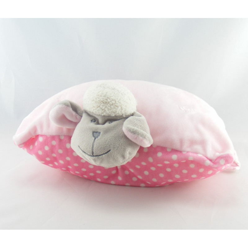 Doudou agneau mouton rose pois NICOTOY