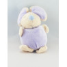 Doudou souris rose fleur mauve AJENA