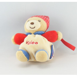 Mini Doudou ours beige bandanas rouge pois KALOO PEOPLE
