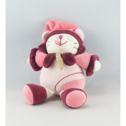 Doudou et compagnie chat Minouchette Bordeaux rose 