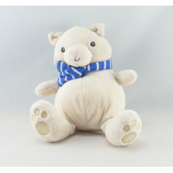 Doudou ours blanc noeud rose HM H ET M 