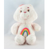 Ancienne Peluche Bisounours rose Grosfarceur Arc en ciel CARE BEARS