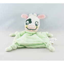 Doudou plat vache bleu ciel SIPLEC