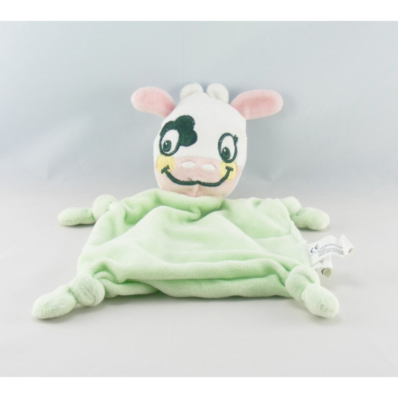 Doudou plat vache bleu ciel SIPLEC