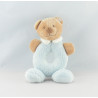 Mini Doudou ours brun pyjama bleu NATTOU