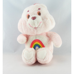 Ancienne Peluche Bisounours rose Grosfarceur Arc en ciel CARE BEARS