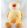 Doudou plat chat orange nez rouge SUCRE D'ORGE