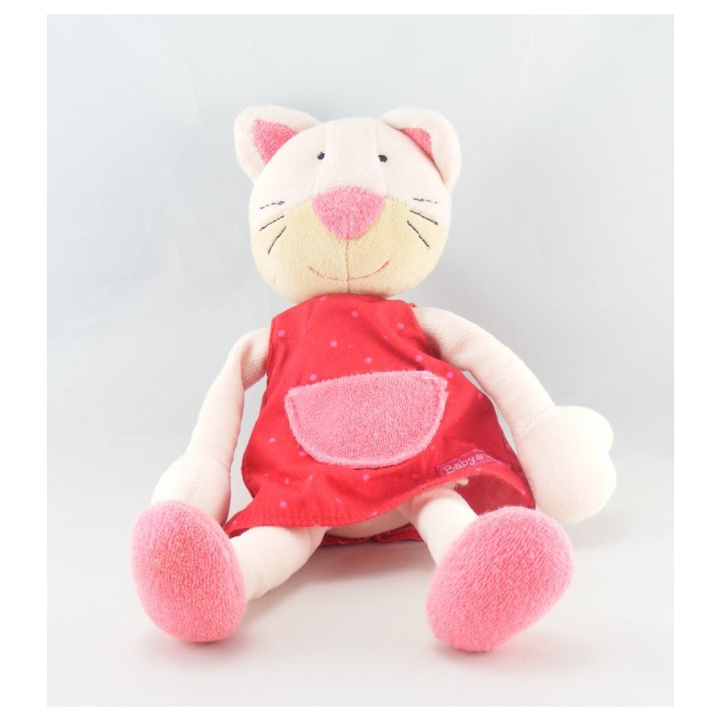 Doudou anneau hochet chat rouge BABYSUN