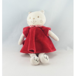 Doudou chat blanc SUCRE D'ORGE