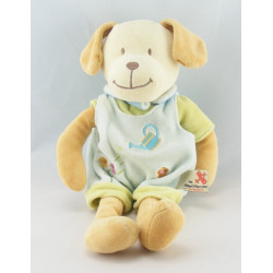 Doudou cochon bleu vert arrosoir MOTS D'ENFANTS