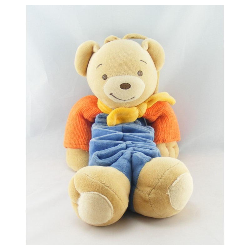 Doudou musical ours accordéon rouge bleu vert KALOO