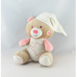 Doudou plat ours koala gris rose SUCRE D'ORGE