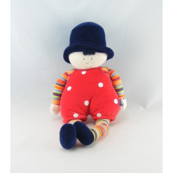 Doudou Clown rouge orange Sucre d'orge
