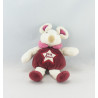 Doudou et compagnie souris ptit doux bordeaux mouchoir 