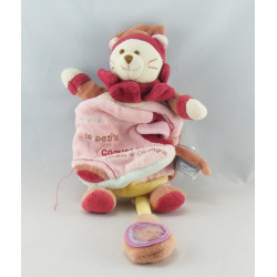 Doudou et compagnie livre chat Minouchette Bordeaux rose 