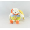 Doudou et compagnie lapin ptit doux bleu jaune carotte