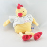 Doudou plat pingouin oiseau rose bleu SUCRE D'ORGE