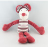 Doudou semi plat souris rouge SUCRE D'ORGE