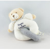 Doudou et compagnie hochet anneau ours blanc gris 
