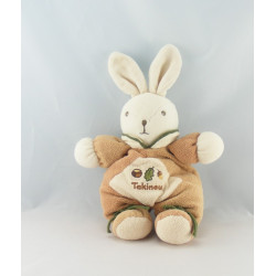 Doudou Lapin beige marron Takinou