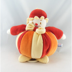 Doudou musical Clown rouge orange Sucre d'orge