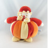 Doudou musical Clown rouge orange Sucre d'orge