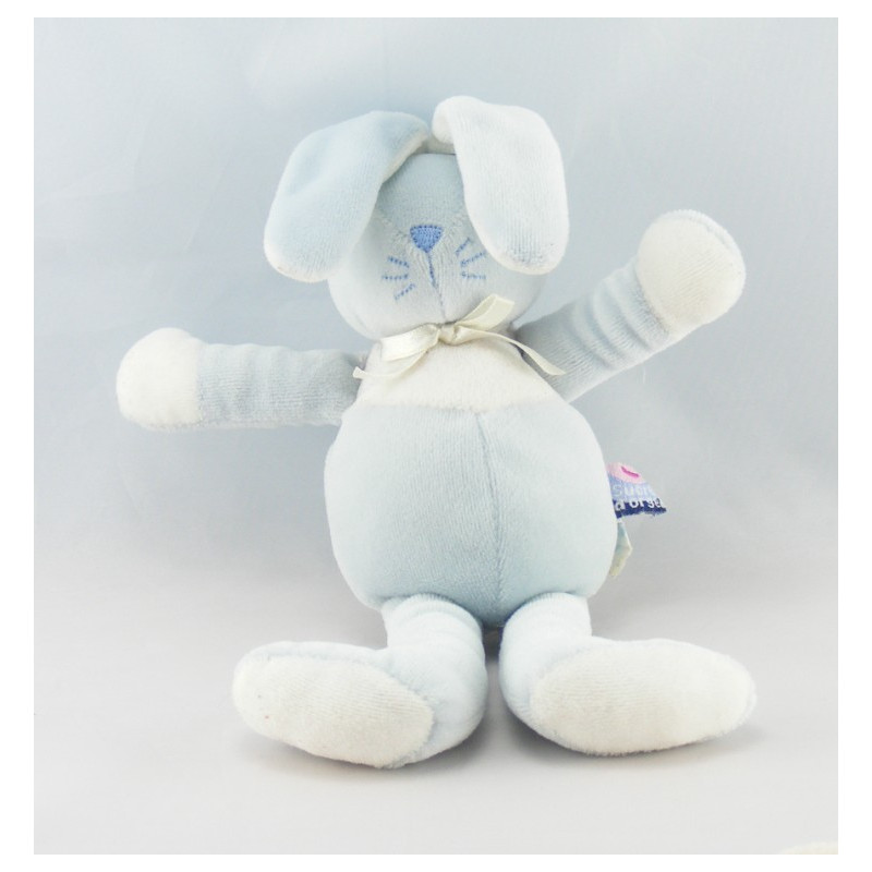 Doudou Lapin bleu Sucre d'Orge