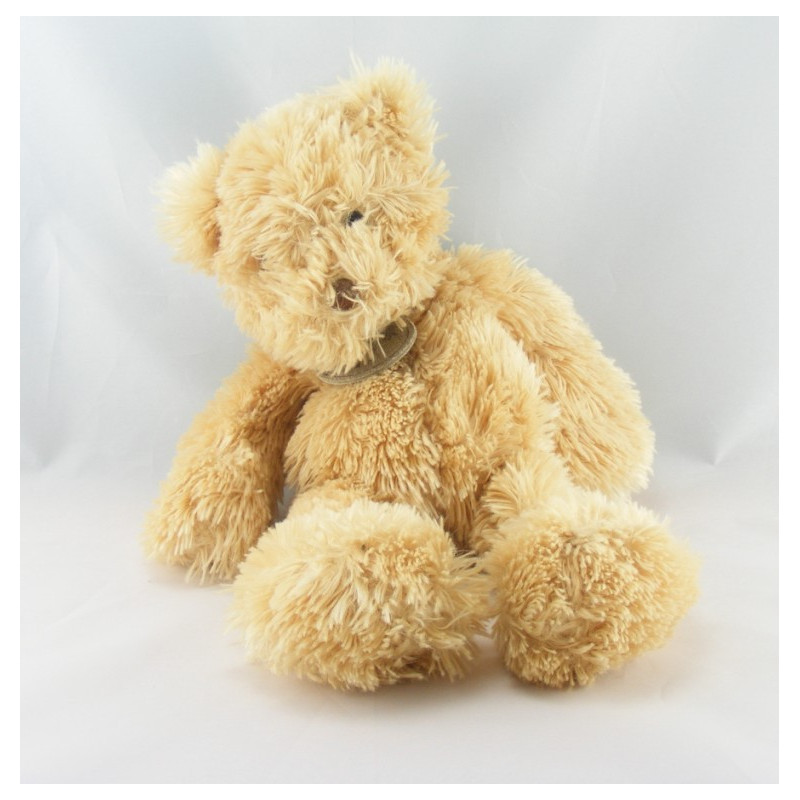 Doudou ours écru beige tout doux BABY NAT