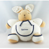 Doudou lapin patapouf blanc bleu marine TAKINOU