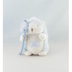 Doudou hérisson bleu ciré jaune TARTINE ET CHOCOLAT 