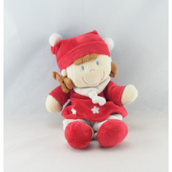 Doudou lutin garçon blanc rouge étoile NICOTOY NEUF