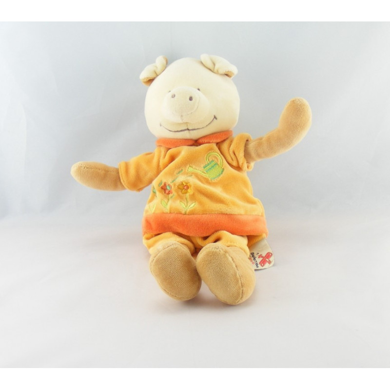 Doudou chien bleu vert arrosoir NICOTOY