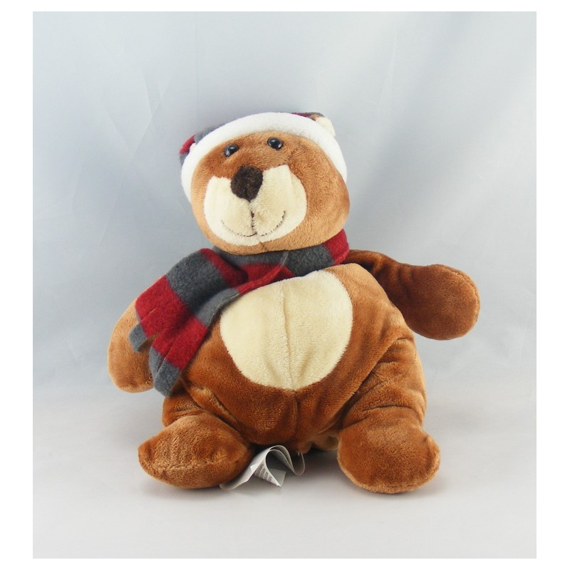 Doudou tigre léopard marron taches noires NICOTOY