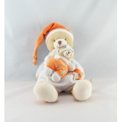 Doudou plat orange ours firmin DOUDOU ET COMPAGNIE 
