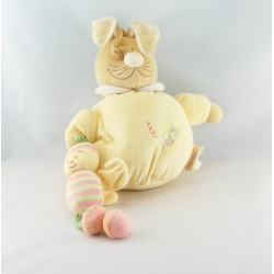 Doudou musical lapin jaune Gaspard avec abeille NOUKIE'S