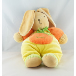 Doudou lapin jaune vert orange TAKINOU 