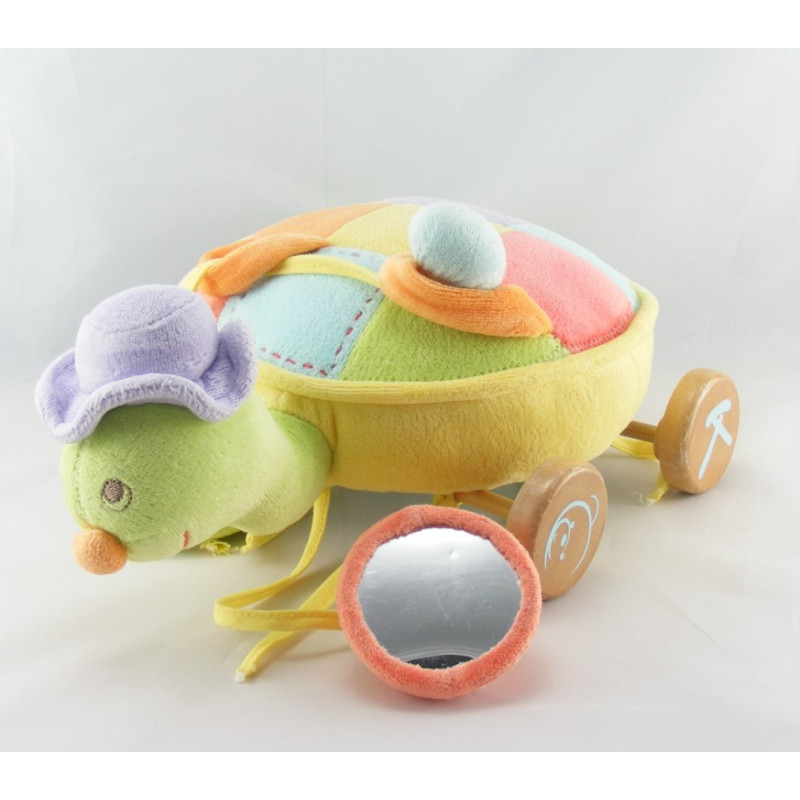 Doudou plat étoile ours blanc bonnet KALOO