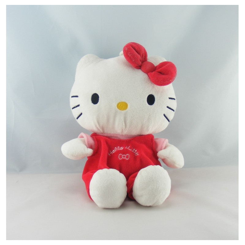 Peluche chat HELLO KITTY rouge rose SANRIO LICENSE 